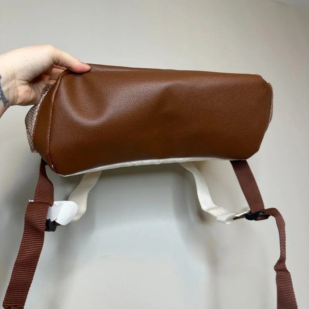 NEW DSW BACKPACK Cooler Workout Gym School Bag WEEKENDER Cream Brown Side Pocket